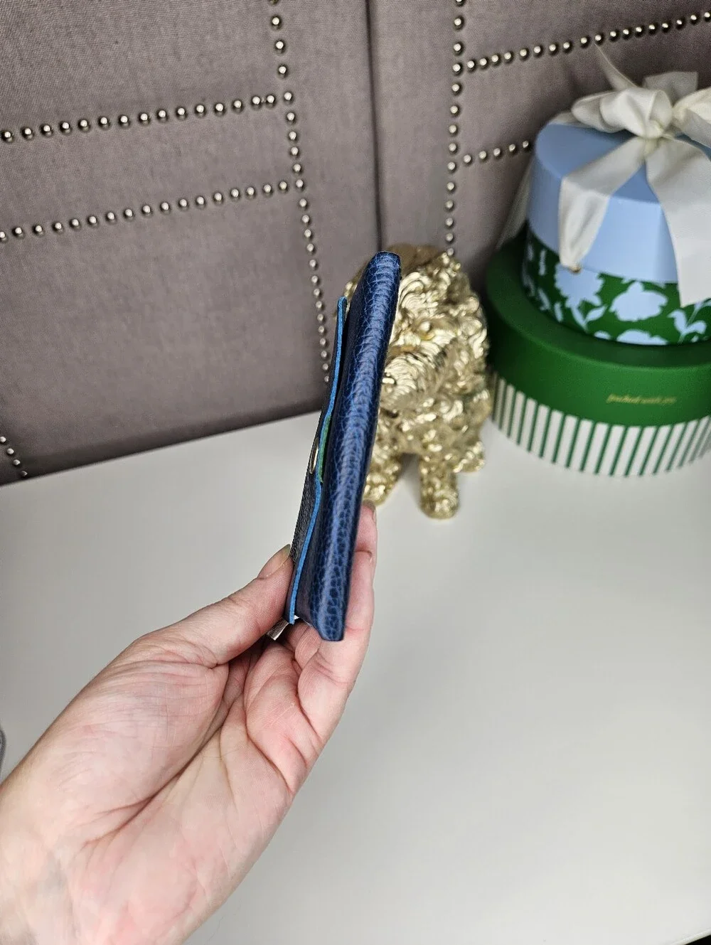 Portland Leather Goods Caspian Blue Euro Wallet